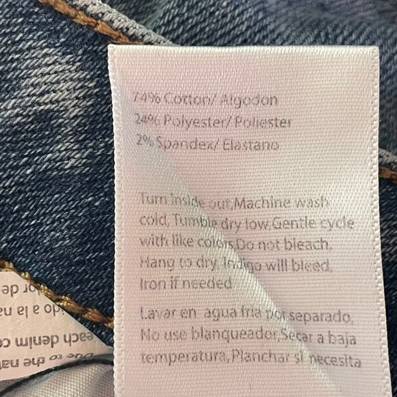 Risen High Rise WIde Leg Jeans Size 11/30 Medium Wash Stretchy Fall Casual Denim - Picture 8 of 8